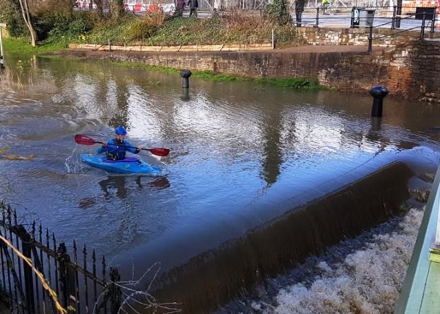 Bristol White Water Boaters Use Overflow